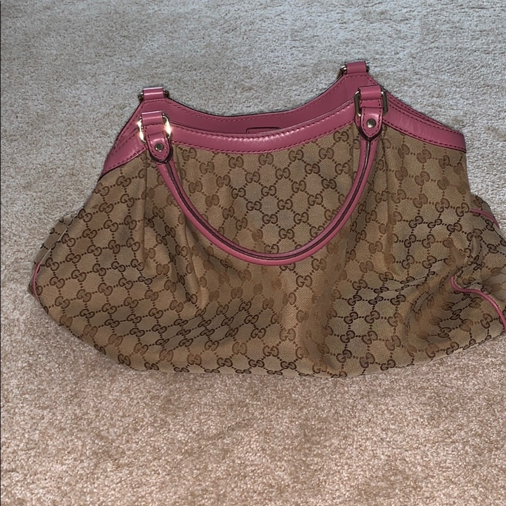 Authentic Gucci Print hobo bag